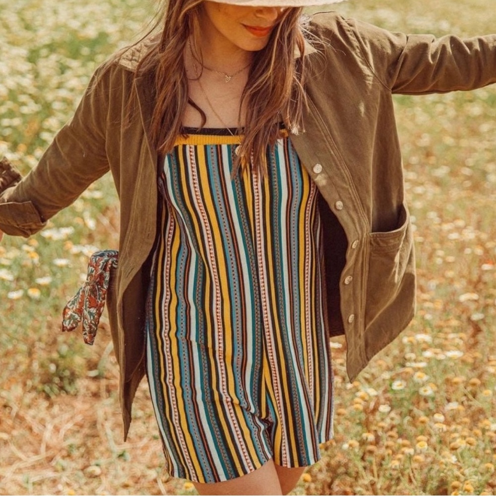 Zara Vibrant knit Striped romper